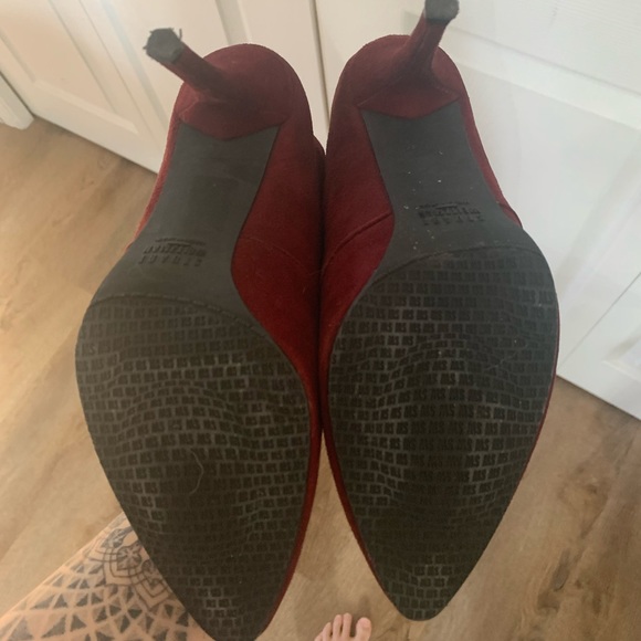 Stuart Weitzman Burgundy Suede Boots - Picture 4 of 6